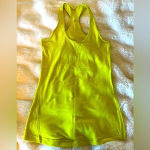 Lululemon tank, buttery soft, bright chartreuse